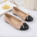 Women’s Bow Detail Loafer Flats – Minimalist Large-Size Casual Pumps