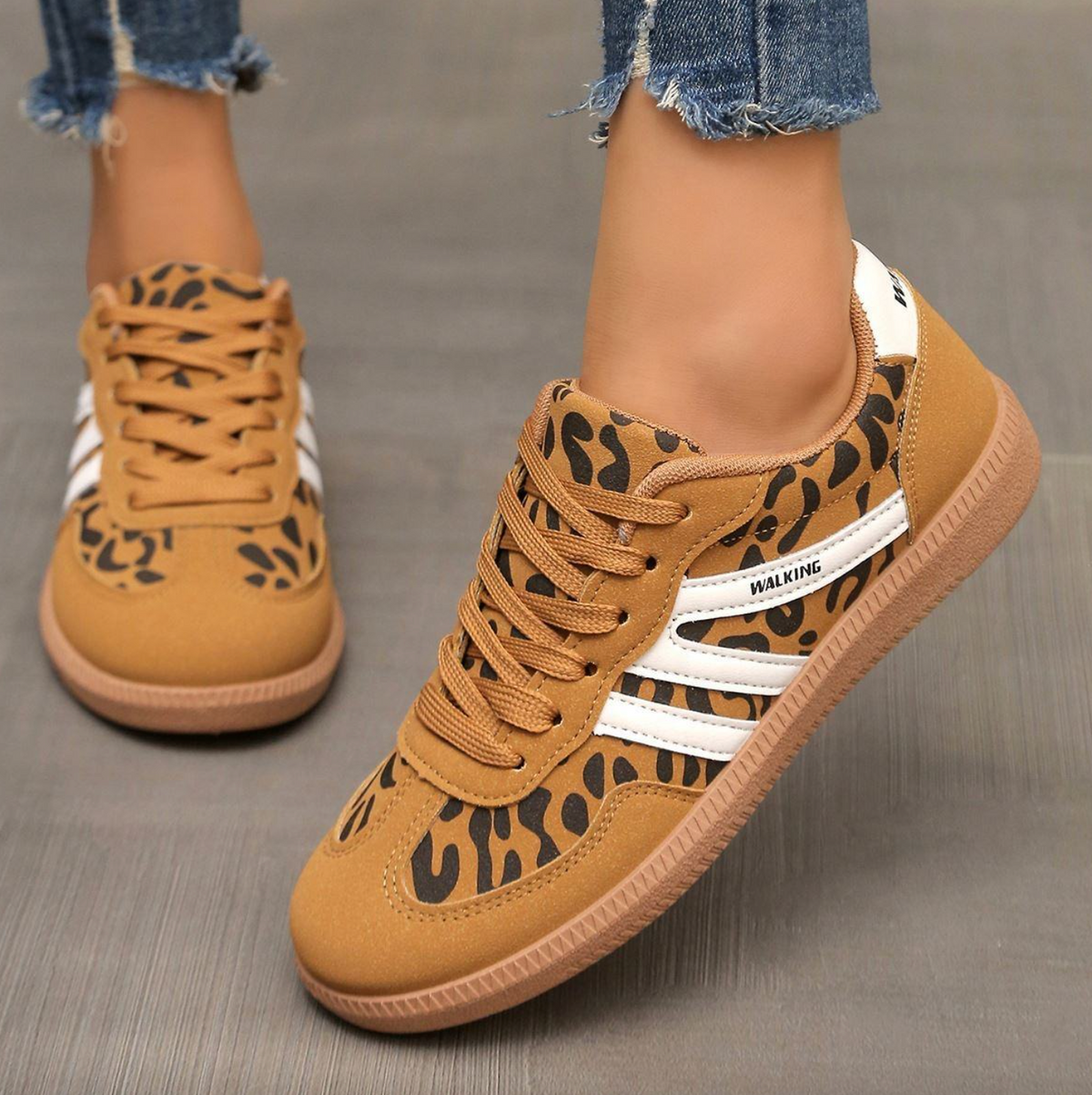 Women’s Round-Toe Flat Shoes – Large Size Anti-Slip Soft-Sole Casual Walking Shoes