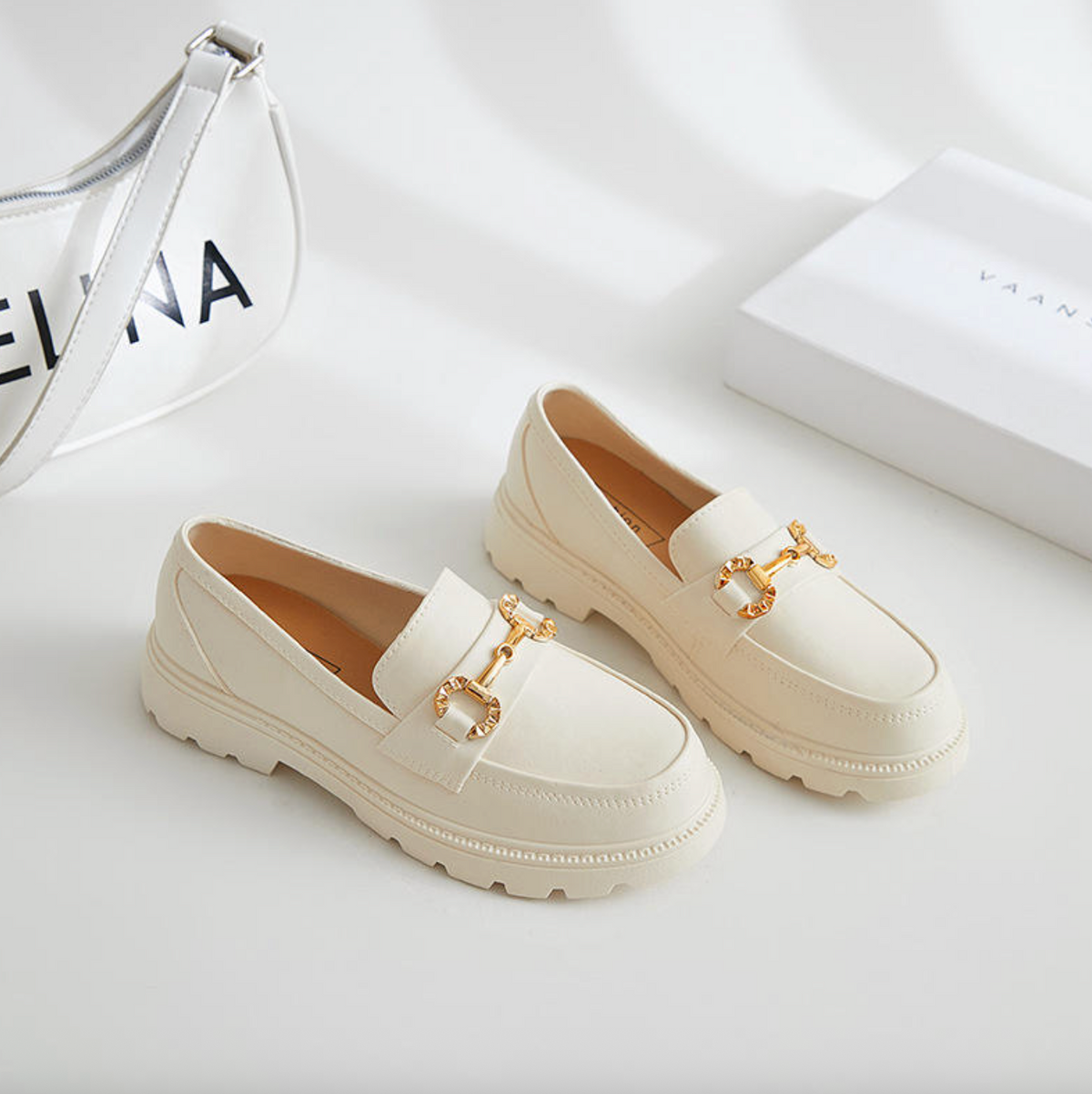 Women’s Platform Loafer Shoes – Casual Wedge Flat Walking Shoes with Thick Sole