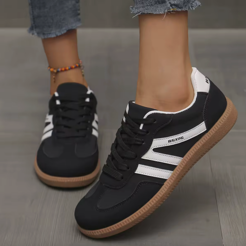 Women’s Round-Toe Flat Shoes – Large Size Anti-Slip Soft-Sole Casual Walking Shoes