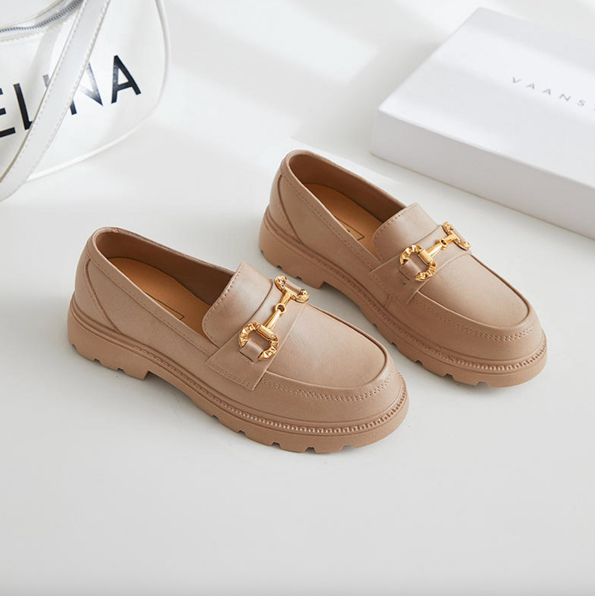 Women’s Platform Loafer Shoes – Casual Wedge Flat Walking Shoes with Thick Sole
